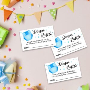 Diaper Raffle Baby Shower Game -Blue Diapers Insert Ticket - Baby boy Shower Game -Baby boy Shower Ideas- Baby Showers Decorations - Baby Showers Party Decorations Game Cards Kit (1 Sign & 50 Cards)