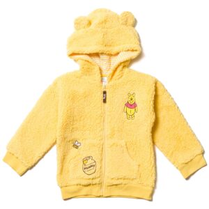 disney winnie the pooh infant baby boys zip up hoodie yellow 18 months