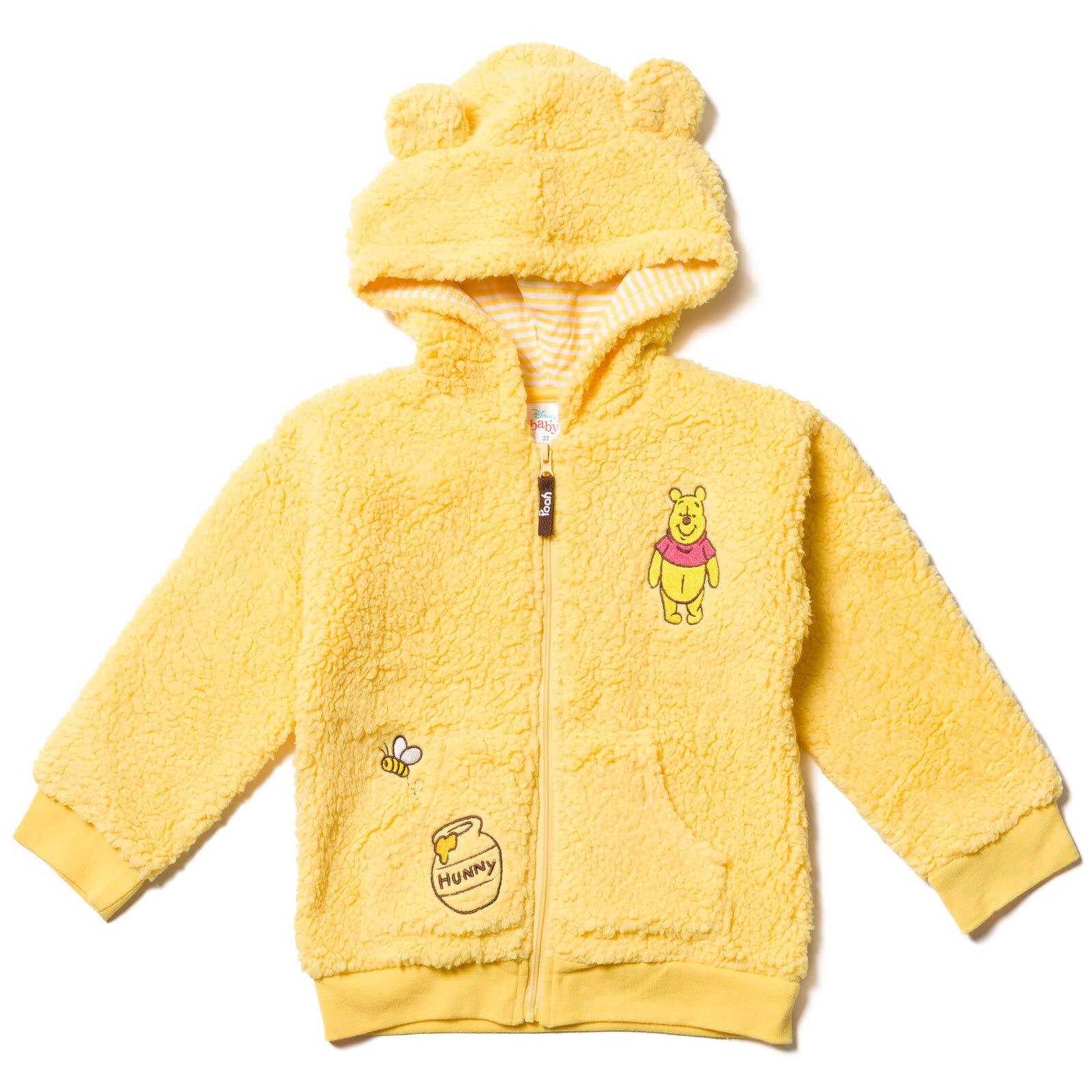 Disney Winnie the Pooh Infant Baby Boys Zip Up Hoodie Yellow 18 Months