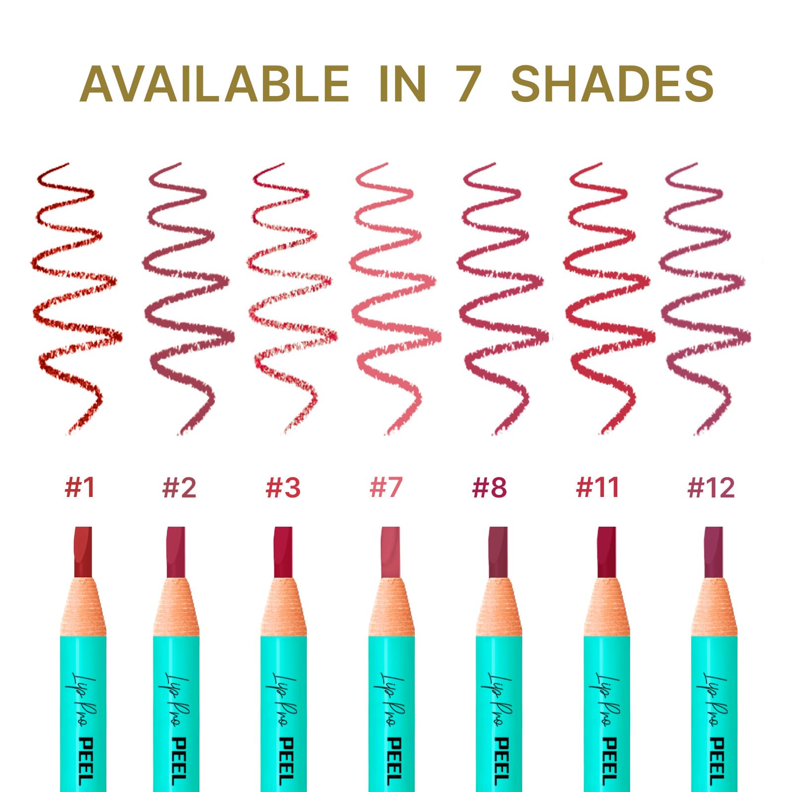 BRAWNA [ Upgrated Version ] 12 Lip Pro Pencils for Lip & Brow Mapping with Sharpener Blades - PMU Supplies - Red