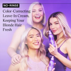 EVANYC Leave-In Hair Cream for Blonde Hair, 5.4 Fl Oz - Leave In Conditioner Helps Eliminate Brassy Yellow Tones, No-Rinse Toner