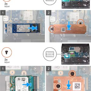 Deal4GO Slot 1 & Slot 2 M.2 2280 SSD Heatsink Copper Thermal Shield 2FHJR 02FHJR for Dell G15 5520 5521 5525 (2022)