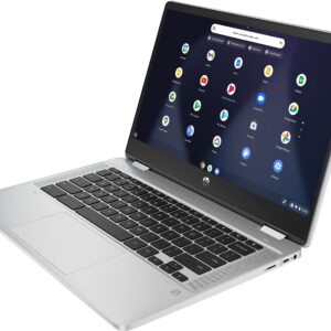 HP 2022 Newest X360 2-in-1 Chromebook 14" HD Touchscreen, Intel Celeron N4500(Up to 2.8GHz), 4GB DDR4 RAM, 32GB eMMC, WiFi, Bluetooth, Webcam, USB Type-C, Chrome OS, Silver