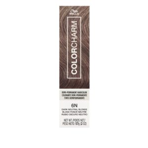 COLORCHARM Demi Permanent Hair Color| 6N Dark Neutral Blonde | Gloss, Refresh and Tone | 2 Fl Oz