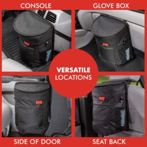 Lusso Gear "Toddler Travel Time Bundle - Black - Kids Travel Tray, Back Seat Organizer, Car Seat Organizer, Car Trash Can