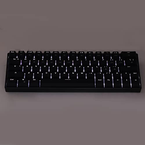 Yunseity PC Gaming Keyboard, 2.4G Wireless Bluetooth Type C Wired Keyboard Compact Mini Mechanical Keyboard with White Light for Laptop PC, Plug and Play(Brown Switch)