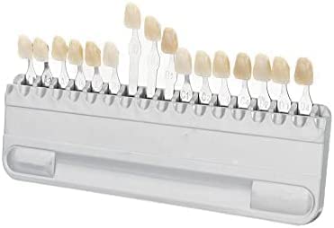 Tooth Shade Guide Teeth Whitening Tool 16 Colors Deachable Teeth Easily for Comparing Tooth Shade Before & After Bleaching