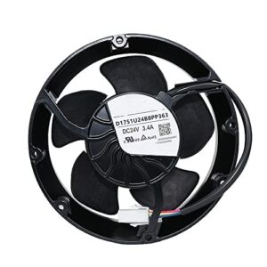 24V 3.4A 81.6W 17251 D1751U24B8PP363 4 Wire Axial Cooling Fan