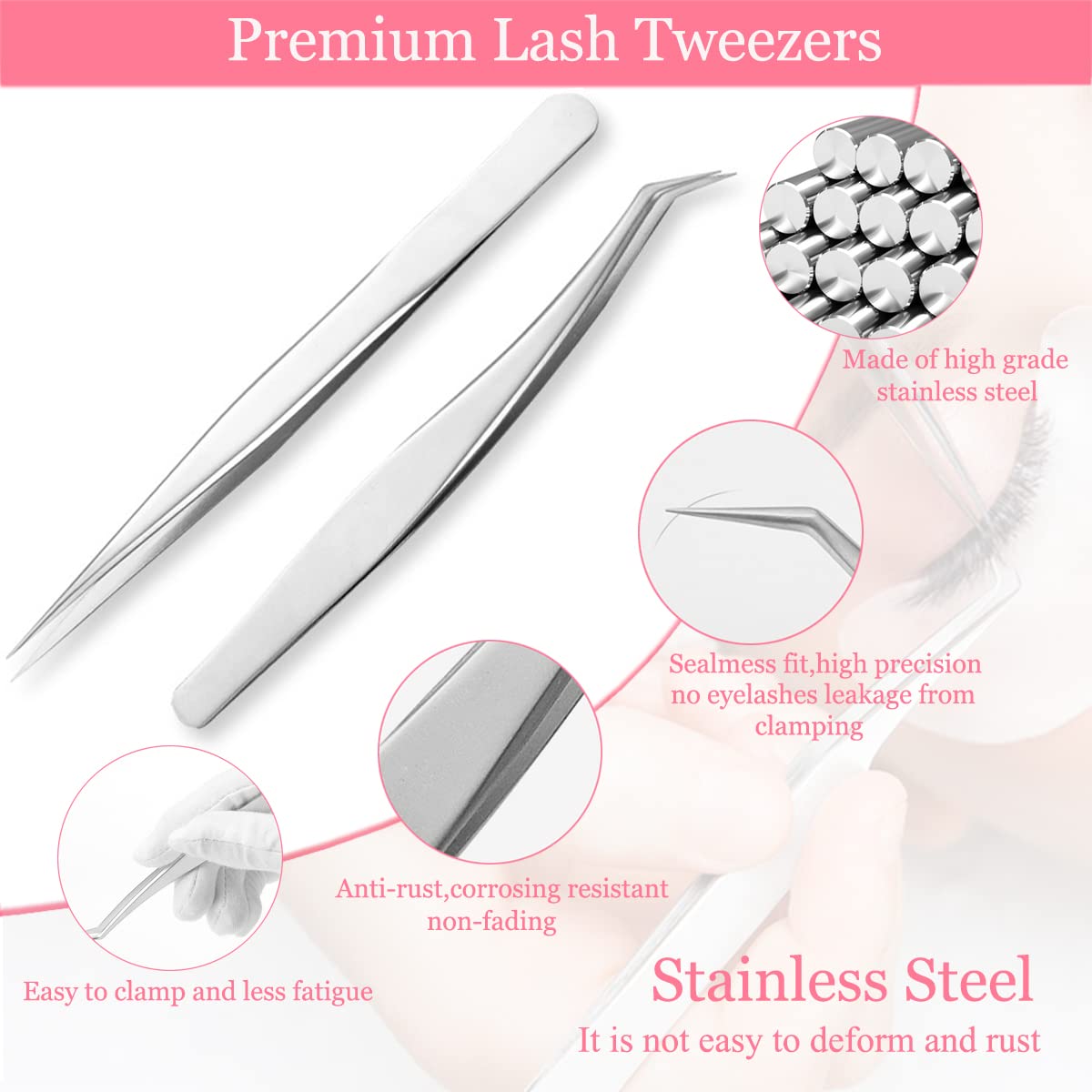 Lash Eyelash Extension Kit, Professional Mannequin Head Eyelash Grafting Training Tools False Eyelash Extensions Practice Exercise Set for Beginners with Individual Lashes Glue Tweezers Lash Fan Dryer