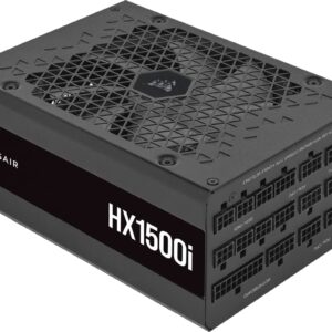 Corsair HX1500i, HXi Series, 80 PLUS Platinum Fully Modular Ultra-Low Noise ATX Digital Power Supply (Triple EPS12V Connectors, 140mm Fluid Dynamic Bearing Fan, Zero RPM Fan Mode) Black