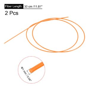 MECCANIXITY Fiber Optic Rods PMMA 1mmx30cm for Sight Filament Orange Pack of 2