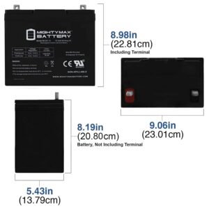 Mighty Max Battery 12V 55Ah SLA Replacement Battery for MK M22NF SLD G - 2 Pack