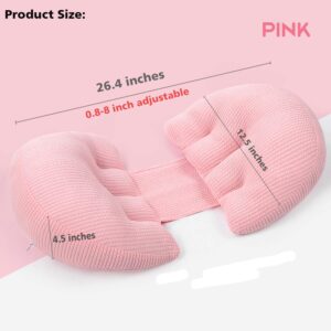 Luzly Pregnancy Pillow Side Sleeper Adjustable Maternity Pillows for Sleeping Snoogle Body Pillow Wedge for Back Pregnancy Gifts for First Time Moms