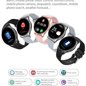 Smart Watch Compatible with Android iOS Phones Round Screen Fitness Tracker with Heart Rate Blood Pressure Monitor Smart Watches for Women Men