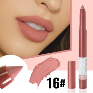 BINGBRUSH 3 Colors Crayon Matte Longwear Lipstick Pack Set,Moisture Smooth Color Stick Ultimate Lip Crayon for Makeup Collection - Nourishing Lipstick with a Matte Finish Waterproof Velvet Lipgloss Lip Stain