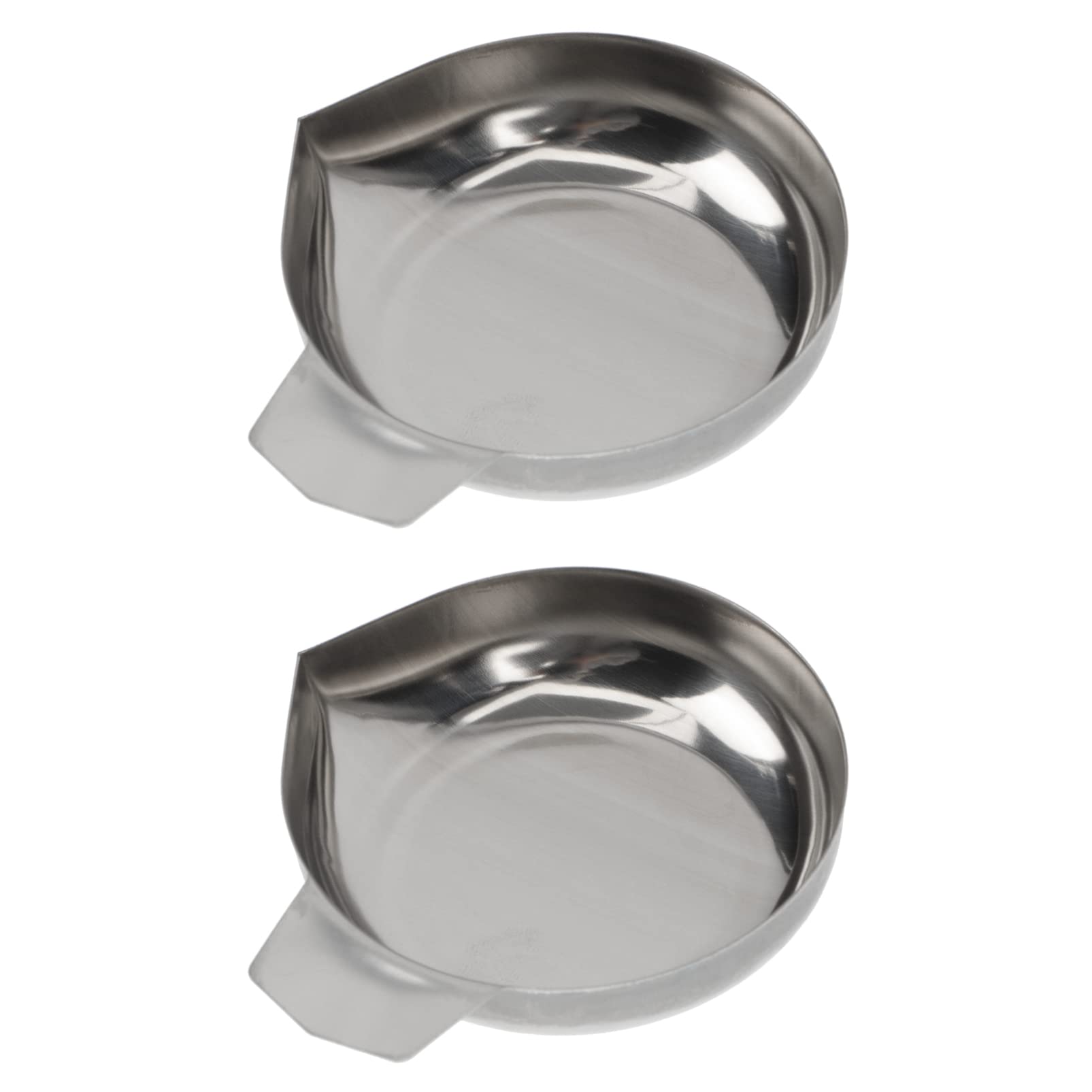 DOITOOL 2Pcs Weighing Boats Stainless Steel Weighing Plate Scale Tray Lab Dish Container Laboratory Supplies for Measuring Mixing Powders Liquids