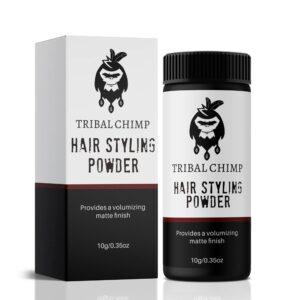 tribal chimp hair styling powder for men and women, hair volumizer and texture powder - single pack, 10g