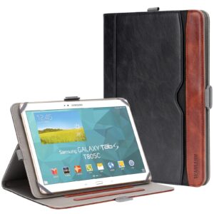 wanlijin 9-11 inch universal tablet case, pu leather stand folio universal protective cover for 9"-11" tablet, with pencil holder and multiple viewing angles (black/brown)