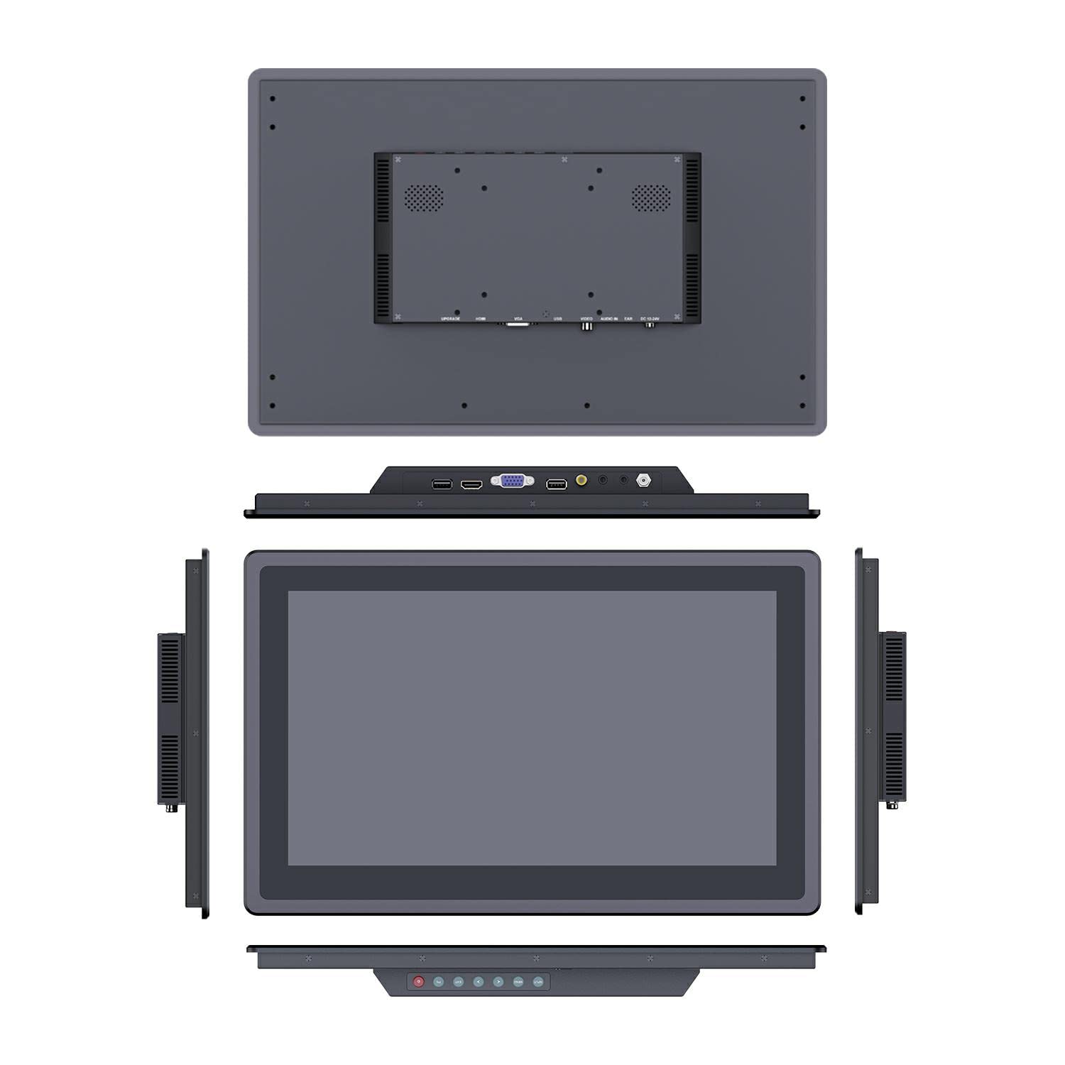 LILLIPUT 15.6" TK1560/T 10-Point Touch Screen Monitor and 1000 nits high Brightness IP65 Front Panel Design with HDMI, VGA, AV Metal Frame Touch Screen Monitor