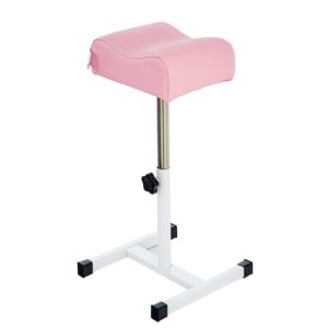 queesaln pedicure manicure footrest adjustable height stand beauty spa salon nail care pink