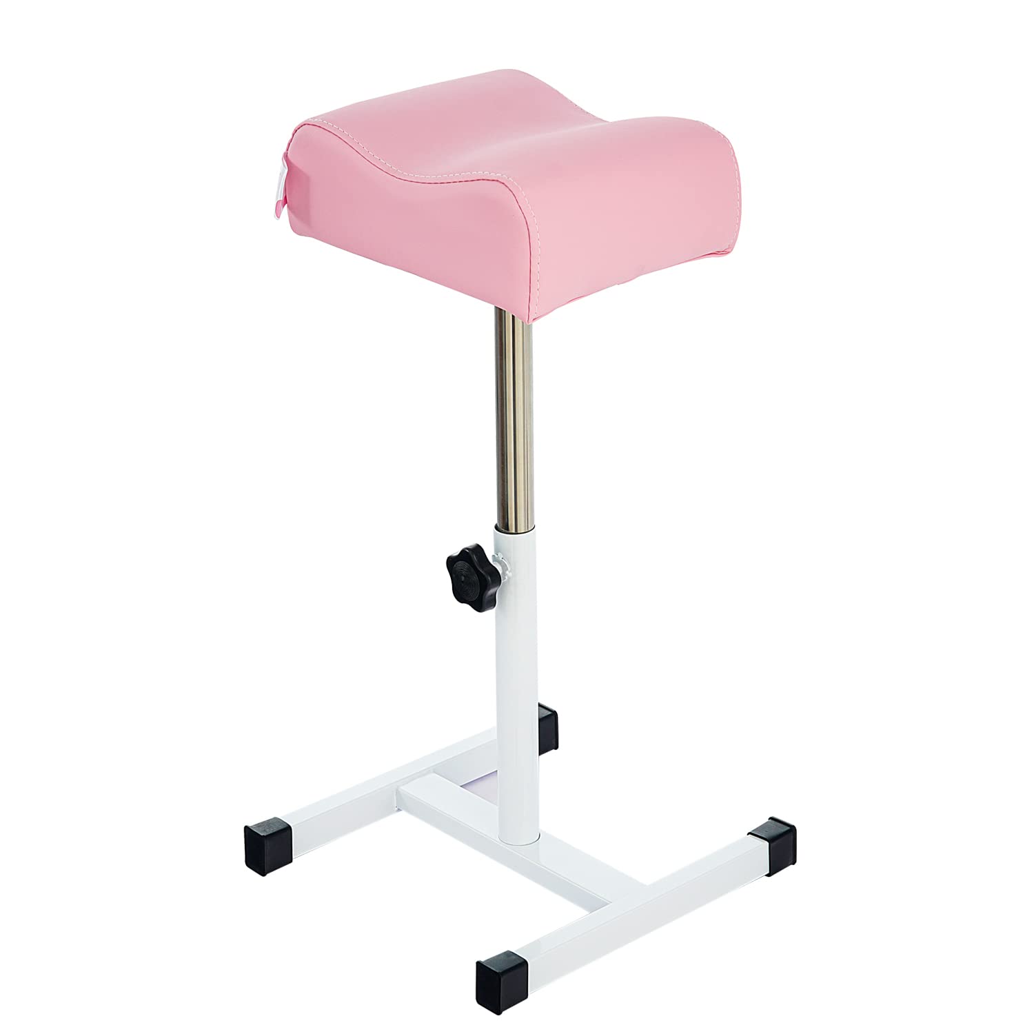 QUEESALN Pedicure Manicure Footrest Adjustable Height Stand Beauty SPA Salon Nail Care Pink