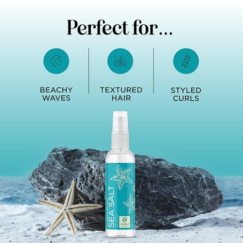 Volumizing Sea Salt Spray for Hair - Texturizing Beach Waves Spray & Hair Mist Curl Activator - Non Sticky Styling Beach Hair Spray for Men and Women with Nourishing Sea Kelp Extract and Argan Oil 8oz