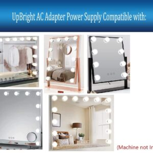 UpBright 12V 2A AC/DC Adapter Compatible with Hansong DC117-15 DC11715 Hollywood Bedroom Light Up Vanity Makeup Mirror 12VDC 2000mA 12.0V DC12V Power Supply Cord Cable Wall Home Battery Charger PSU