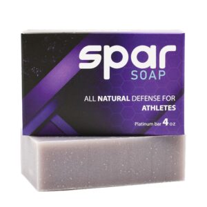 spar soap platinum bar (4 ounce), lavender tea tree, antifungal properties, for bjj, mma, wrestlers, grapplers, men/women, usa made body soap, for body odor, with lavender, cassia, clove