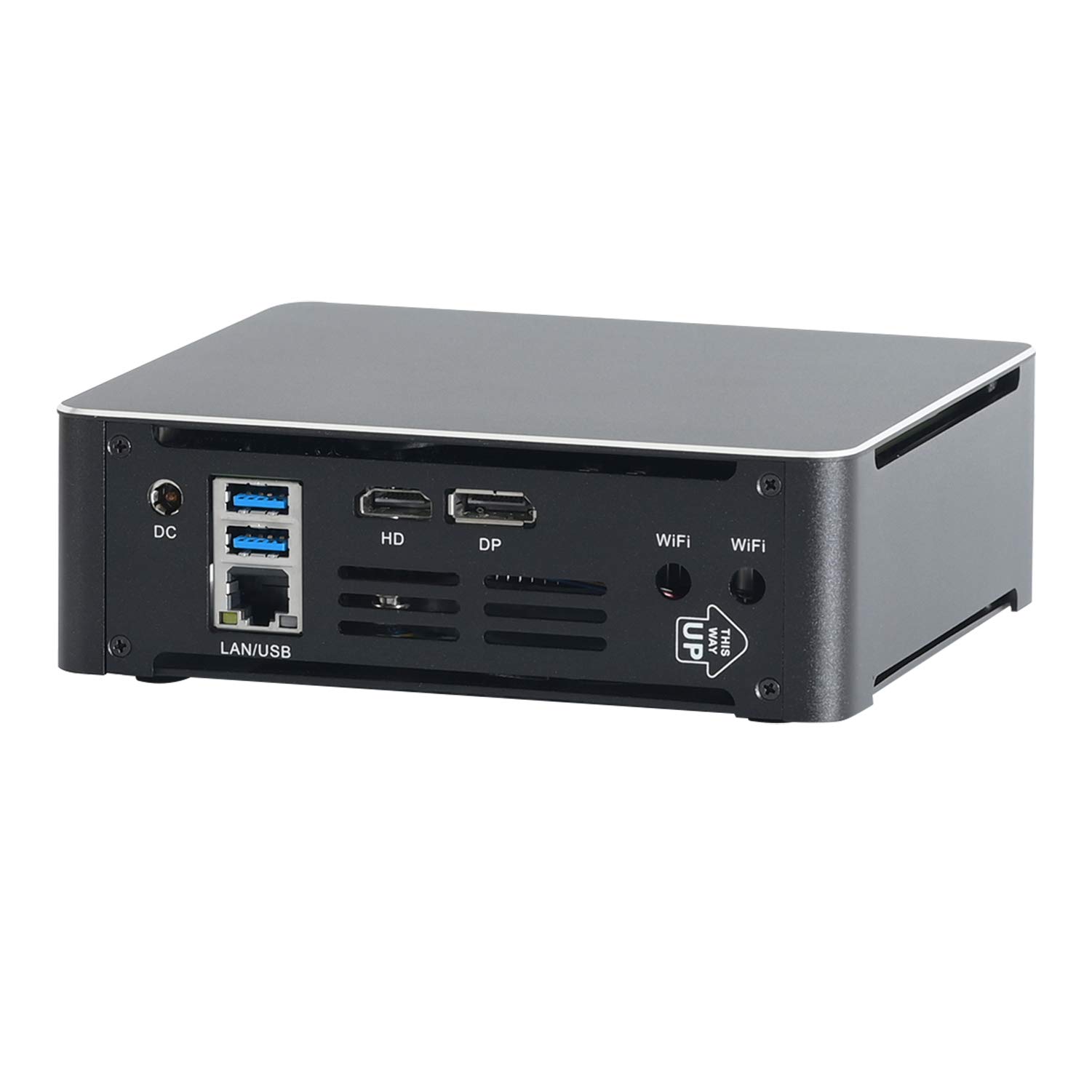 HUNSN 4K Mini PC, Desktop Computer, Server, I7 7700HQ 7820HK 7820HQ, Windows 11 / Linux Ubuntu, BM21b, Wi-Fi6, BT5.2, DP, HDMI, 6 x USB3.0, Type-C, LAN, Smart Fan, 16G RAM, 512G SSD