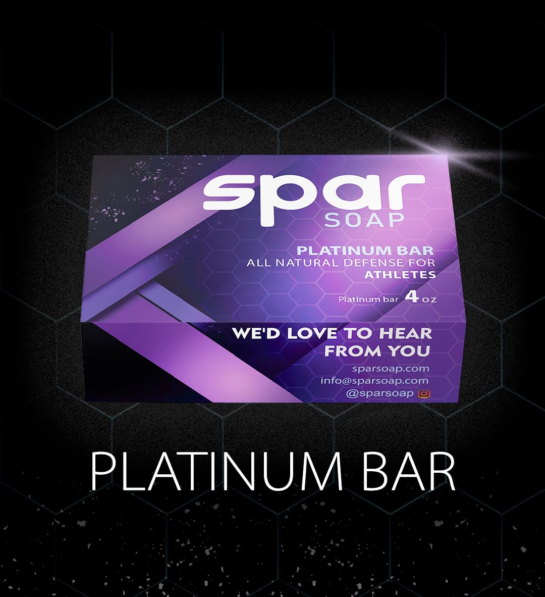 Spar Soap Platinum Bar (4 Ounce), Lavender Tea Tree, Antifungal Properties, For BJJ, MMA, Wrestlers, Grapplers, Men/Women, USA Made Body Soap, For Body Odor, With Lavender, Cassia, Clove