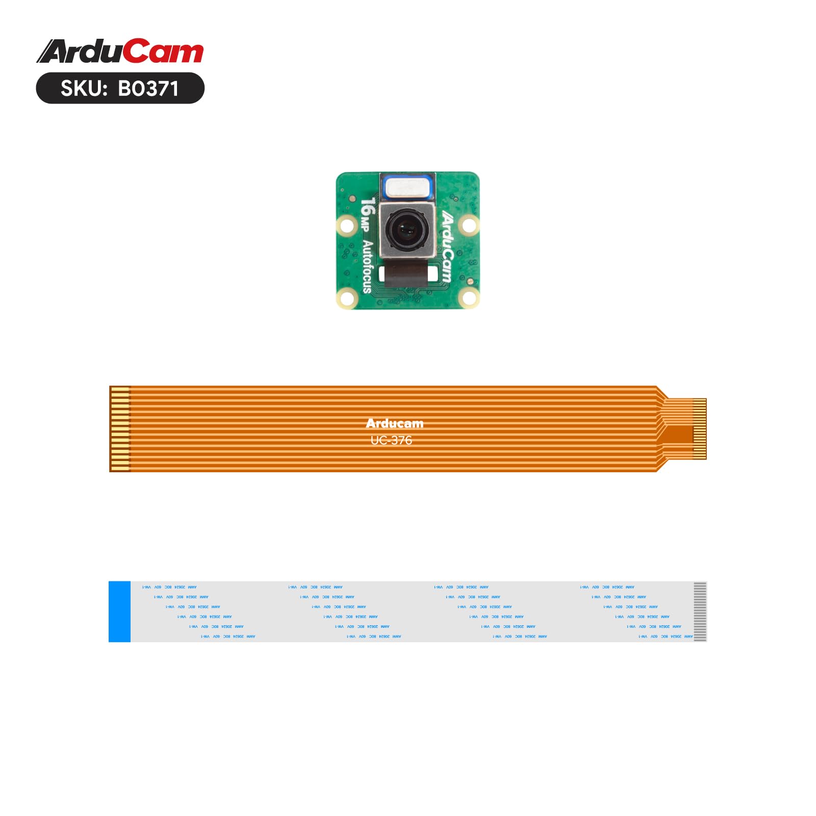 Arducam IMX519 Autofocus Camera Module for Raspberry Pi, 16MP AF Pi Camera Compatible with Raspberry Pi 5/4B/3B+, Raspberry Pi Zero 2 W