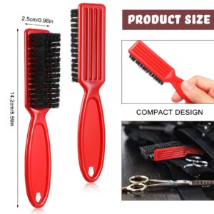 Patelai 12 Pieces Clipper Cleaning Brushes, Barber Accessories Cleaning Supplies, Soft Bristles, Quality ABS Handle, Nylon Brush Tool(Black, Red)