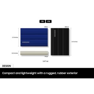 SAMSUNG MU-PE2T0K/AM T7 Shield Portable Solid State Drive 2TB, Beige (2022) Bundle with Lexar 32GB 800x UHS-I SDHC Memory Card and Microfiber Cleaning Cloth