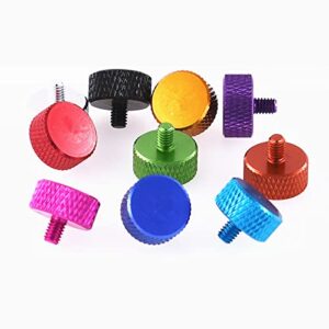 5pcs/lot M3 Knurled Colourful Aluminum Thumb Screws 5 6 8 10 12 16 20mm - 50mm Plain Head Hand Tighten Screws for Computer Case (Color : Royal Blue, Size : 8mm)