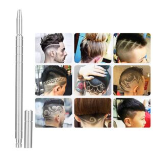 Hair Engraving, Professional Tattoo Razor Pen Shape Trim Styling Face Eyebrow Shaping Device DIY Art Haircut Clippers Trimmer Shaver Shaving Scriber Stainless Steel Tool Beards 10 Replacement Blades