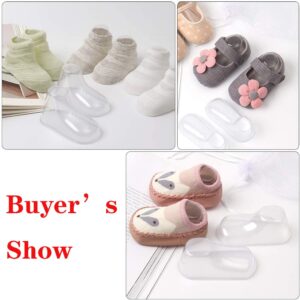 100Pcs Clear Plastic Baby Feet Display, Baby Booties Crochet Shoes Socks Showcase, Toddler Shoes Supports Shoe Forms Stand Holder for Store and Home Use, 50Pair, 8, 9, 10, 11, 12CM