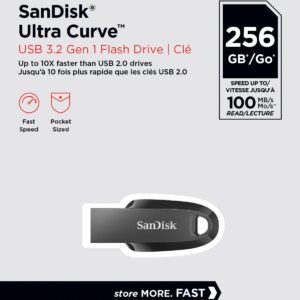 SanDisk 256GB Ultra Curve USB 3.2 Flash Drive Black up to 100 MB/s