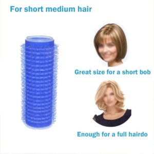 ADMIRING Hair Roller, 12PCS Roller Curler for Medium Short Hair, Heatless Roller for Bangs, Light-blue