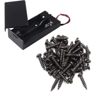 100pcs 18650 battery box matching screws pa2.3 * 8mm battery box screws replacement kit,aa aaa battery box matching screws