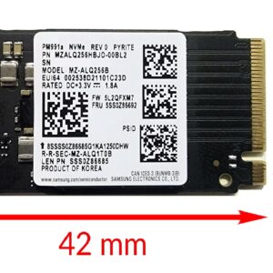 OEM Samsung MZALQ256B 256GB M.2 PCIe NVME Solid State Drive SSD MZALQ256HBJD 42mm 2242 Form Factor M Key