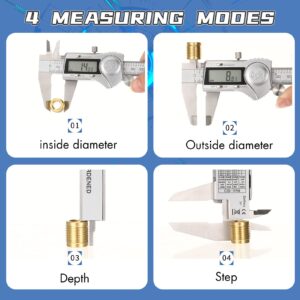 Simhevn Electronic Digital Calipers, inch and Millimeter Conversion,LCD Screen displays 0-6" Caliper Measuring Tool, Automatic Shutdown, Suitable for DIY/Jewelry Measurement (150mm inch/mm/Fraction)