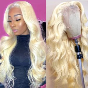 mstoxic 613 lace front wig human hair 13x4 blonde lace front wigs human hair wigs for women 10a brazilian body wave 613 hd lace frontal wig 180% density pre plucked with baby hair (20 inch)