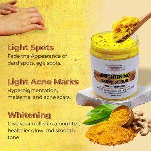 SUGAR BODY SCRUB Brightening Scrub Sugar Scrub Turmeric Body Exfoliant Scrub For Dark Spots (Sugar)