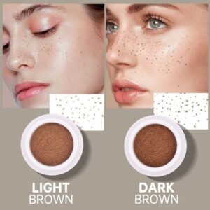 Freckle Stamp Natural Like Freckle Pen Makeup Fake Freckles Cushion Waterproof Long Lasting Quick Dry, Get Sun-kissed Stars Makeup Freckle in One Press, Pleasant Brown (Coffee), 15g