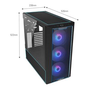 LIAN LI Lancool III RGB Black Aluminum/SECC/Tempered Glass Gaming Case with 4 × 140 PWM Fans (ARGB) - LANCOOL 3R-X