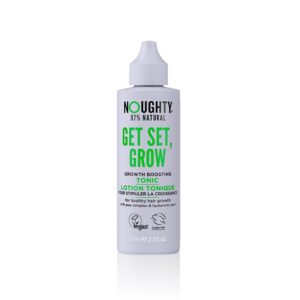 noughty 97% natural get set grow tonic, leave in treatment for thicker and fuller looking hair, 97% natural, with pea complex and hyaluronic acid 75ml