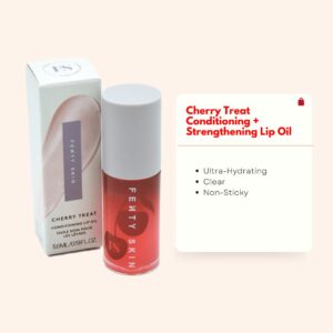 Fenty Skin Cherry Treat Conditioning + Strengthening Lip Oil Cream White 0.19 Ounce (Pack of 1)