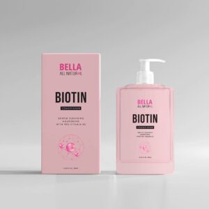 Bella All Natural Biotin Conditioner for Hair Growth - Thickening, Deep Moisturizer, Anti-Frizz