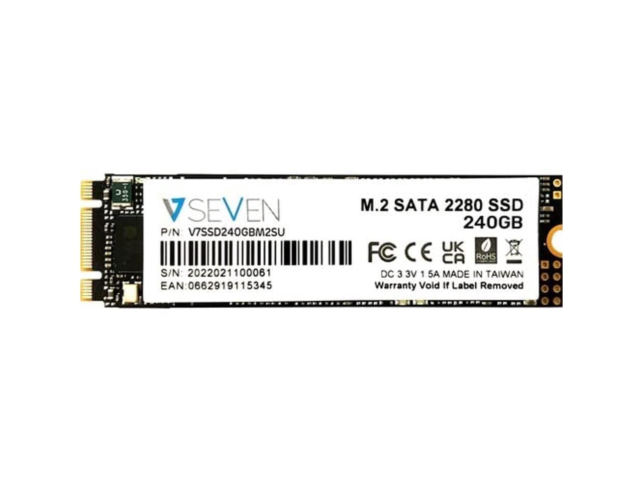 V7 V7SSD240GBM2SU 240 GB Solid State Drive - M.2 Internal - SATA (SATA/600) - TAA Compliant