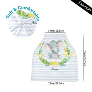 Personalized Baby Name Nursing Covers Breathable Soft Babies Car Seat Cover Meteor Pattern Infant Stroller Canopy Multi Use Breastfeeding Scarf